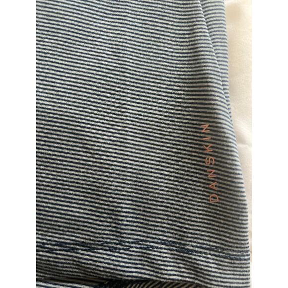 Danskin Athletic Shirt  Womens Size Small  Color Grayish Blue with Small Stripes - Picture 3 of 5